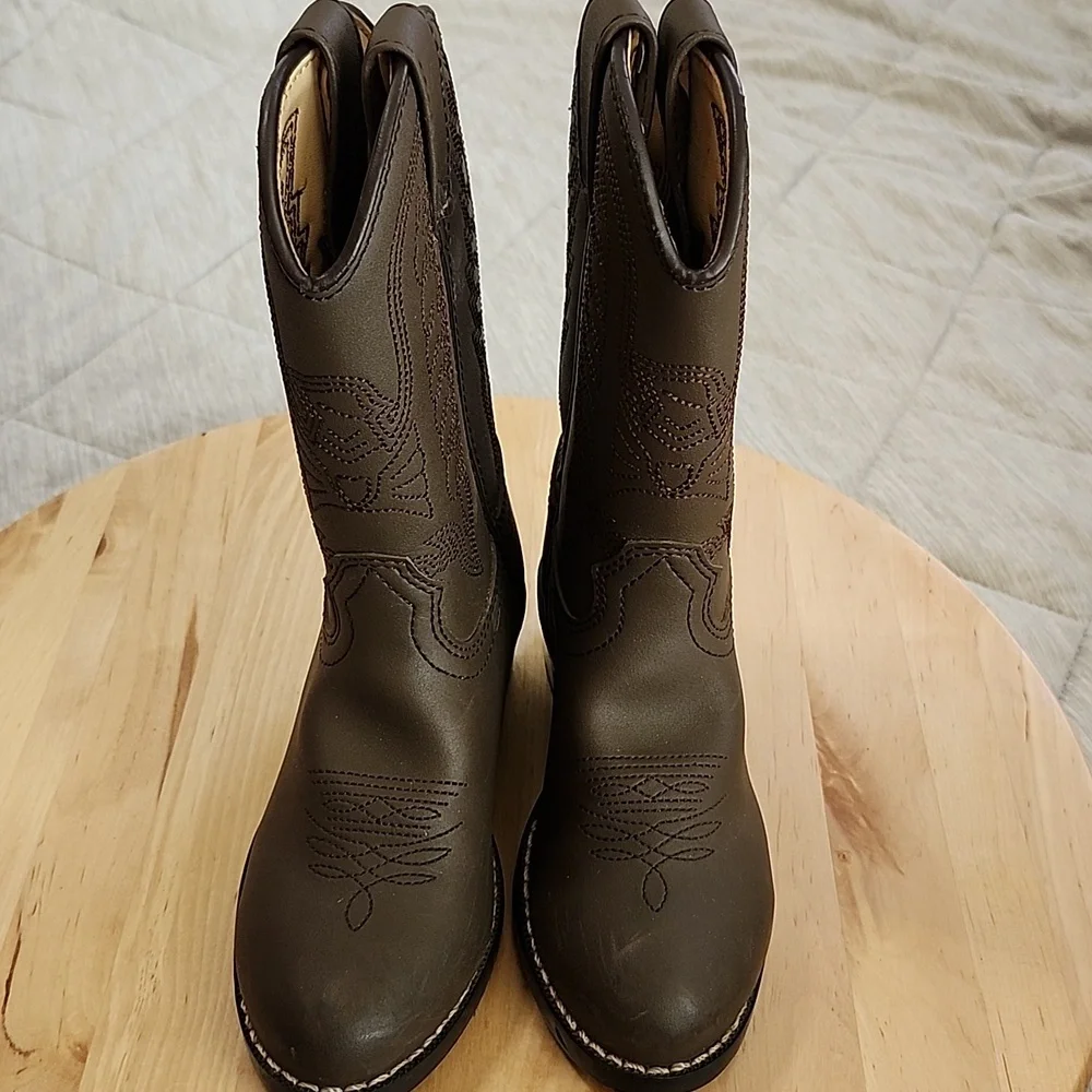 Durango Kids Distress Boot Brown Cowboy Boots 10 D